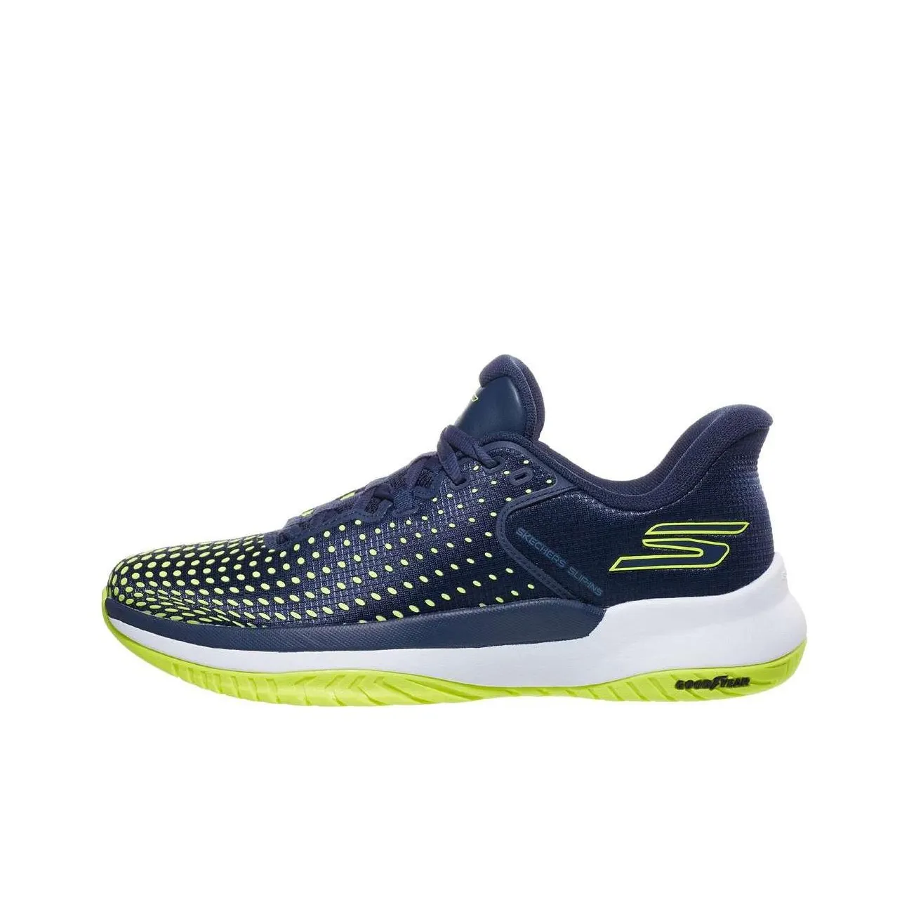 Skechers Viper Court Low Top Training Shoes Men's Blue Yellow
