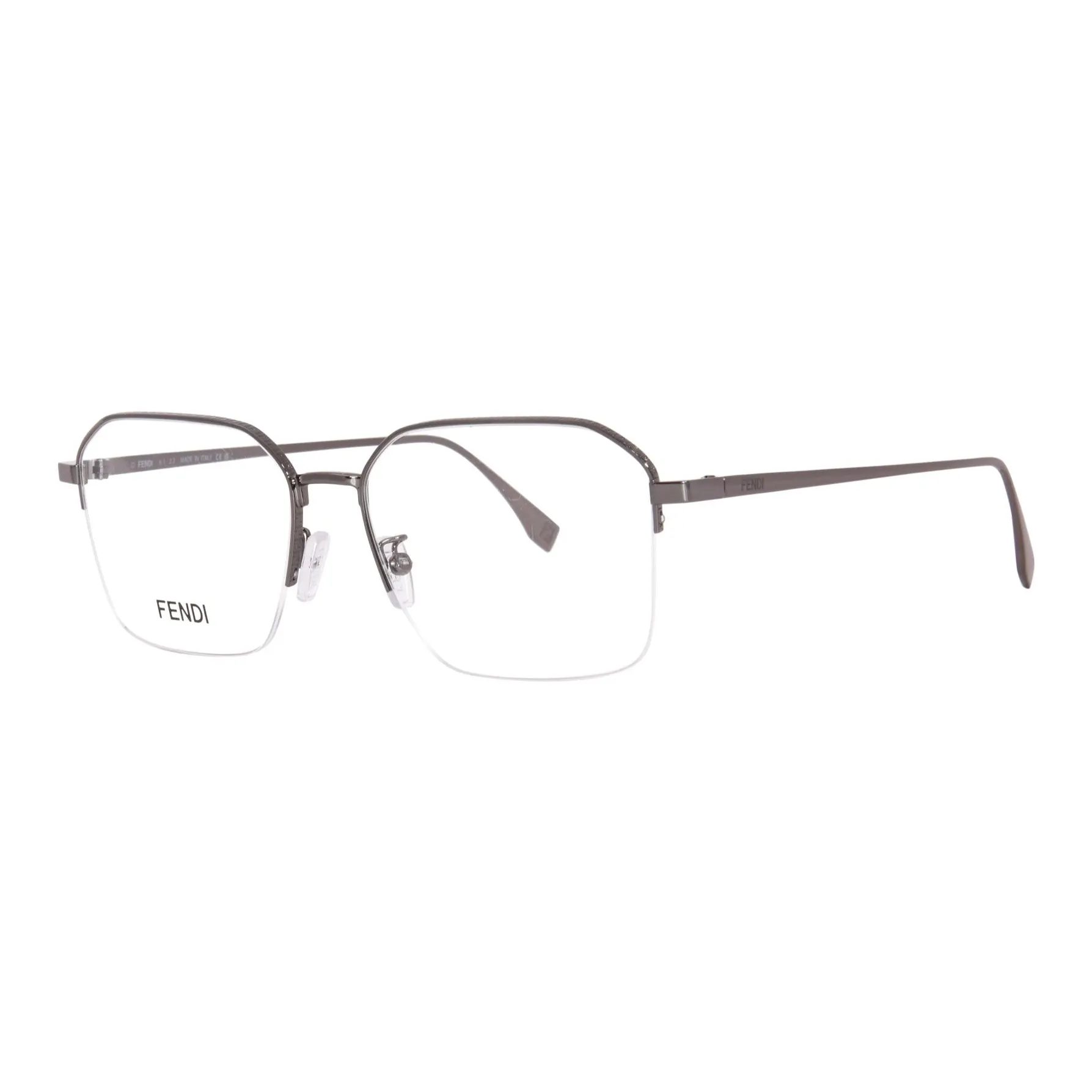 FENDI Металл Нерегулярная форма Оправы для очков Мужской Черный