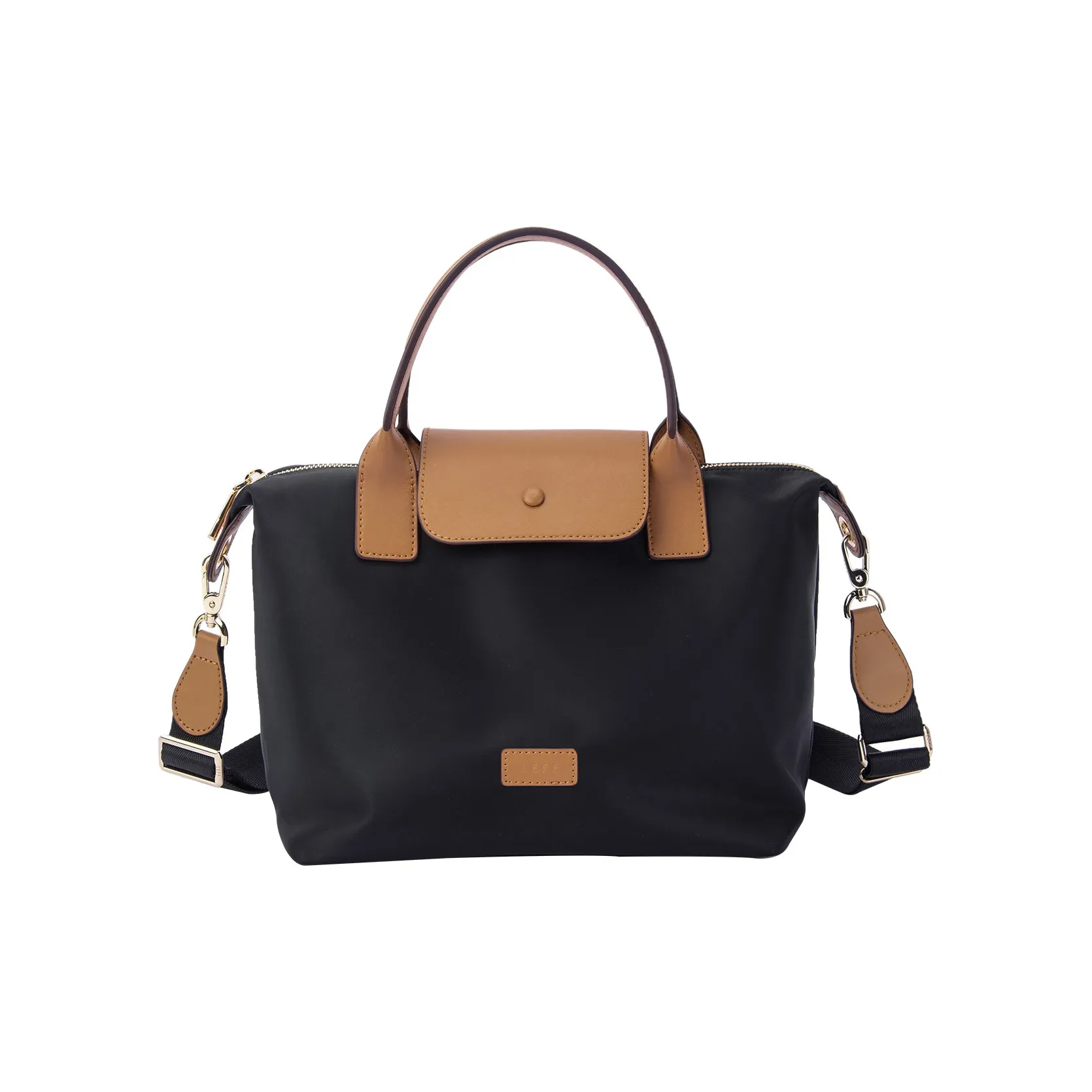 LEFF Ткань Классический Элегантный Плечо Сумка Тоут Сумка Сумка для покупок Сумка через плечо Средний Женская Хепберн Черный