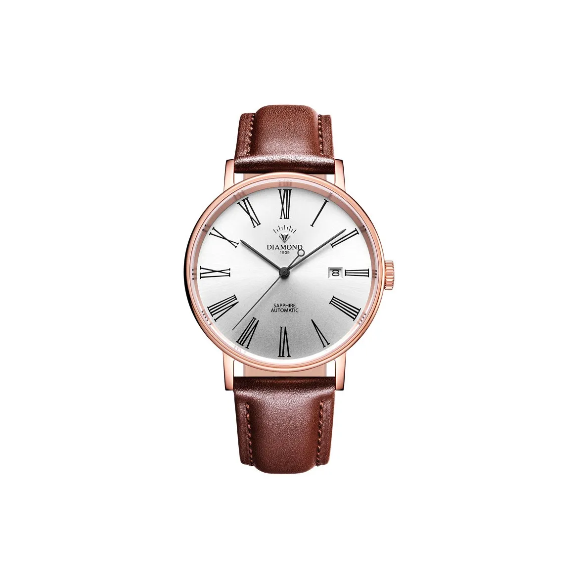 Diamond Automatic Mechanical Movement Watch Men's Watches Silver Dial