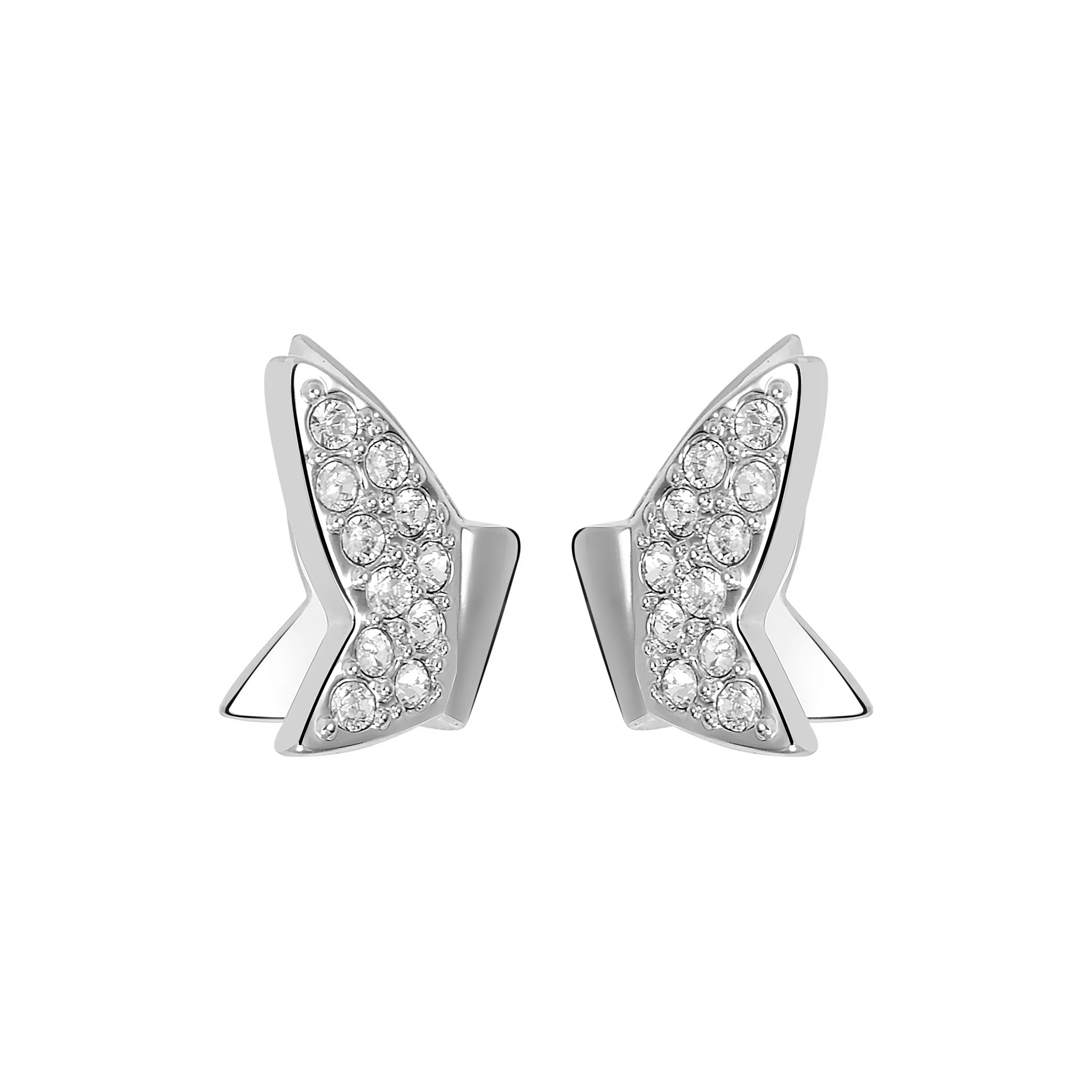 Swarovski Alloy Stud Earrings Women's Silver