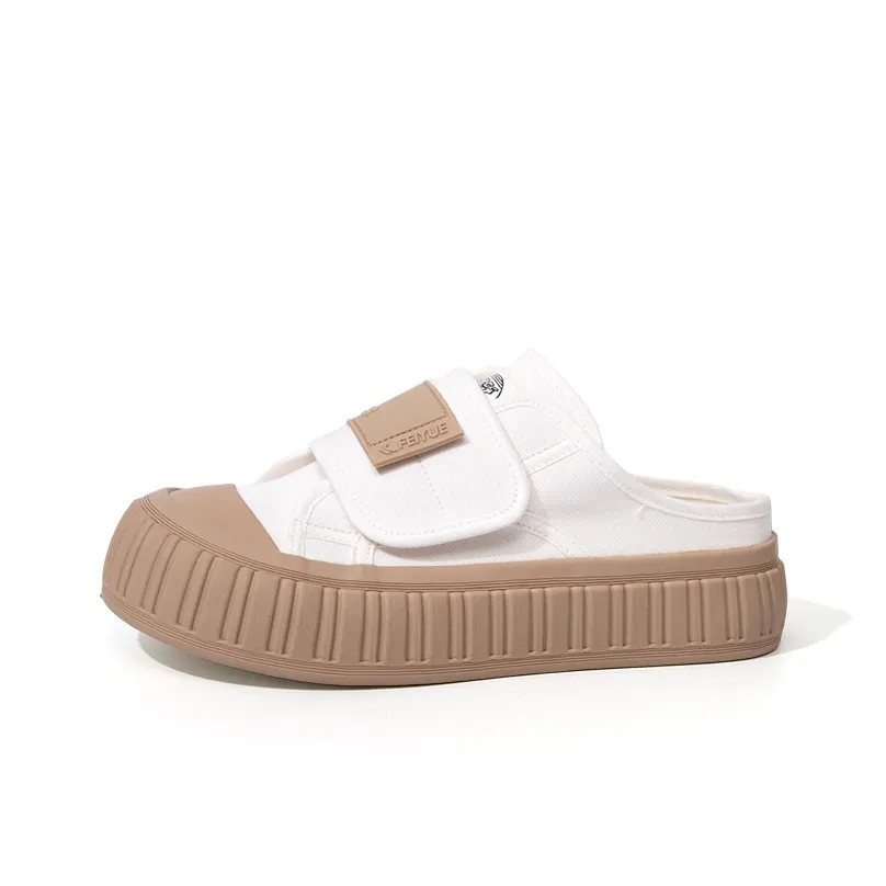 Feiyue Резиновая подошва устойчивая к истиранию домашние тапочки женские белые коричневый