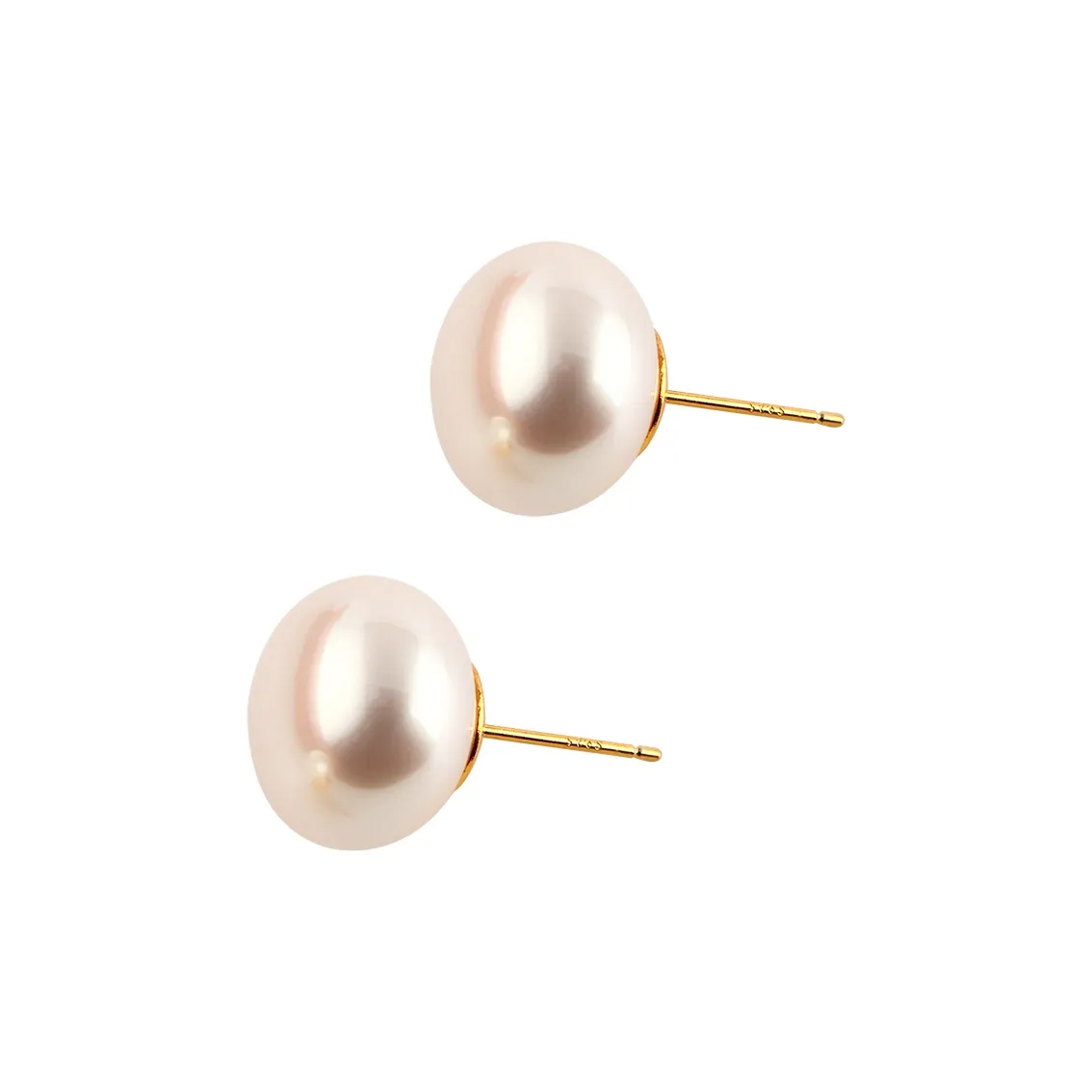 MINI·ACC Искусственный жемчуг серьги-гвоздики из серебра S925 женские