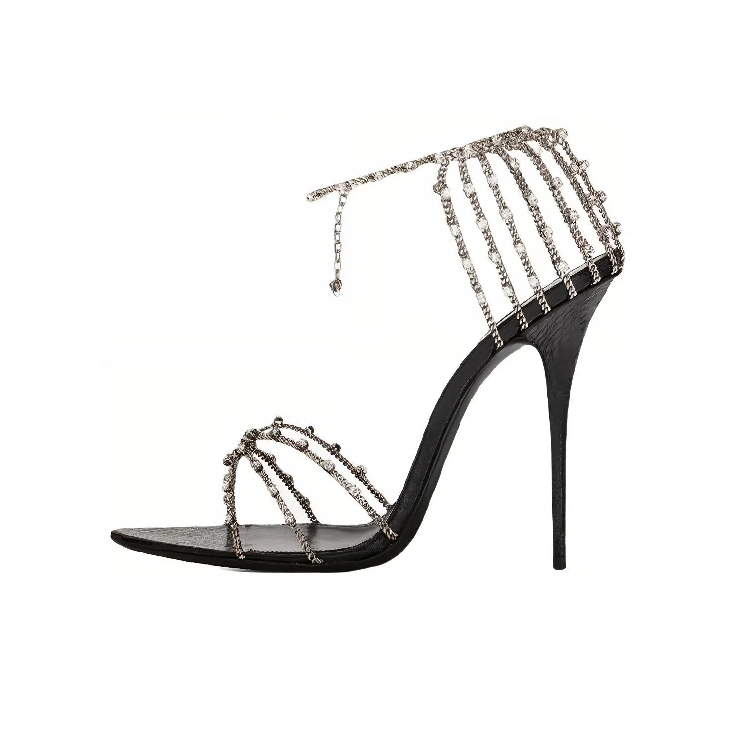 SAINT LAURENT ALEX One Strap Sandals 11cm Women's Black