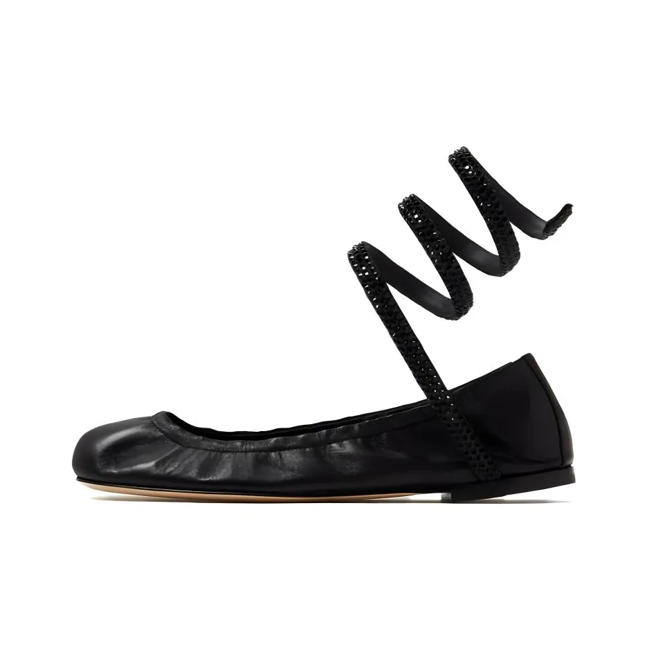 René Caovilla Cleo Crystal-embellished Ballerina Shoes