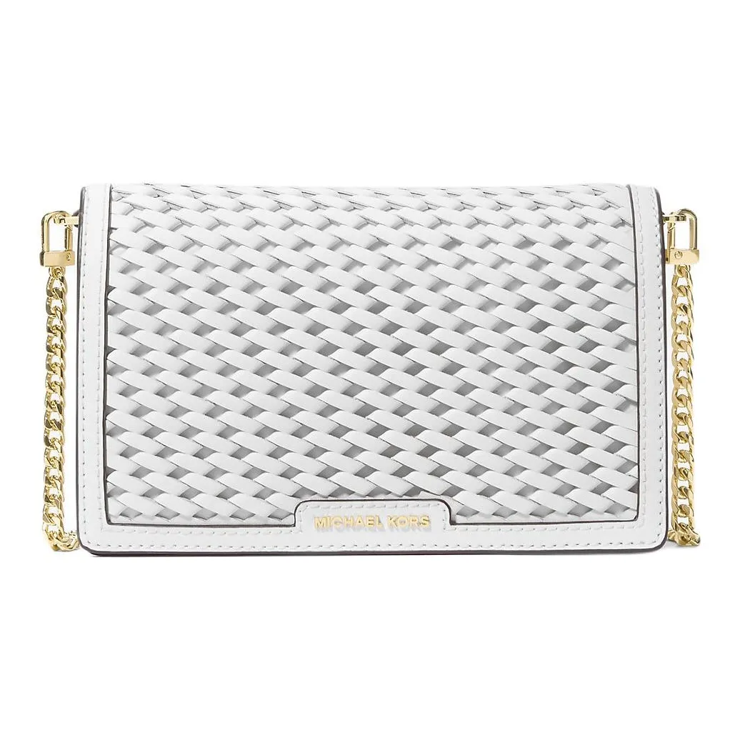 MICHAEL KORS Jet Set Кожа Сумка через плечо Средняя Женская Светло-белая