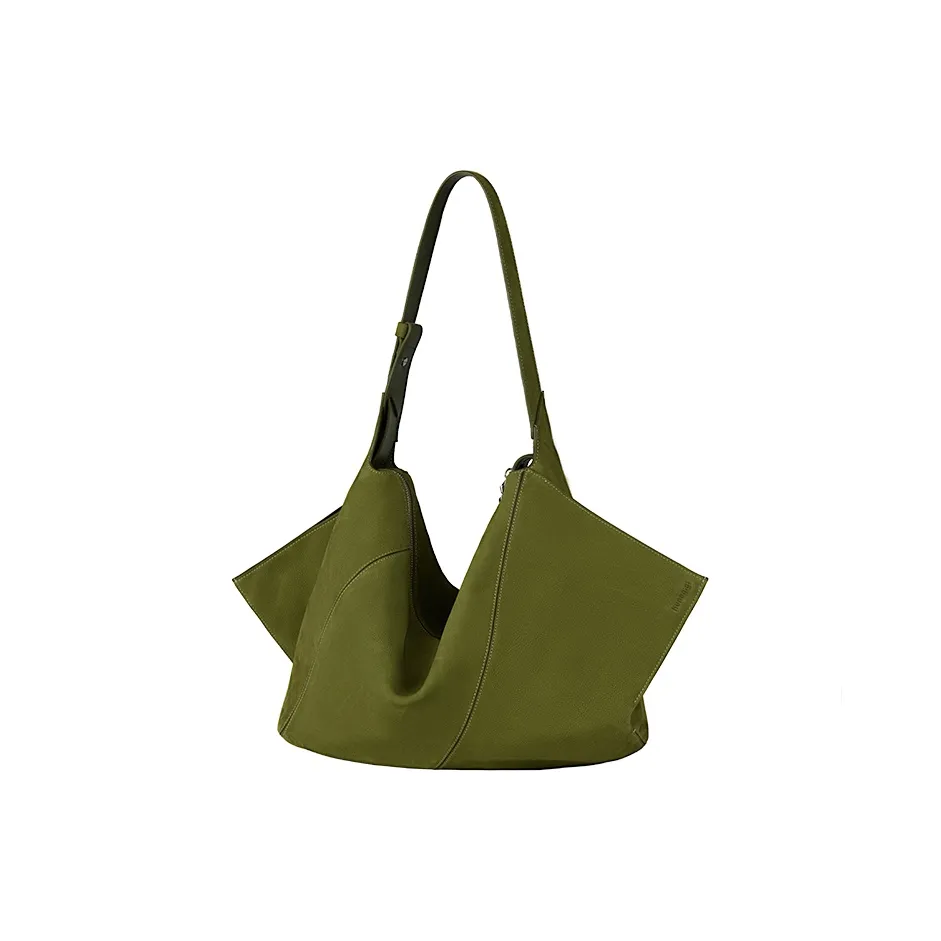 KUNOGIGI Сумка Kites из крупнозернистой текстуры крупная сумка через плечо женская черный какао-коричневый матовый зеленый