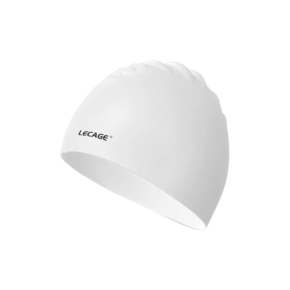 LECAGE Swimming Caps Water Resistant Training Silicone Swim Cap Unisex