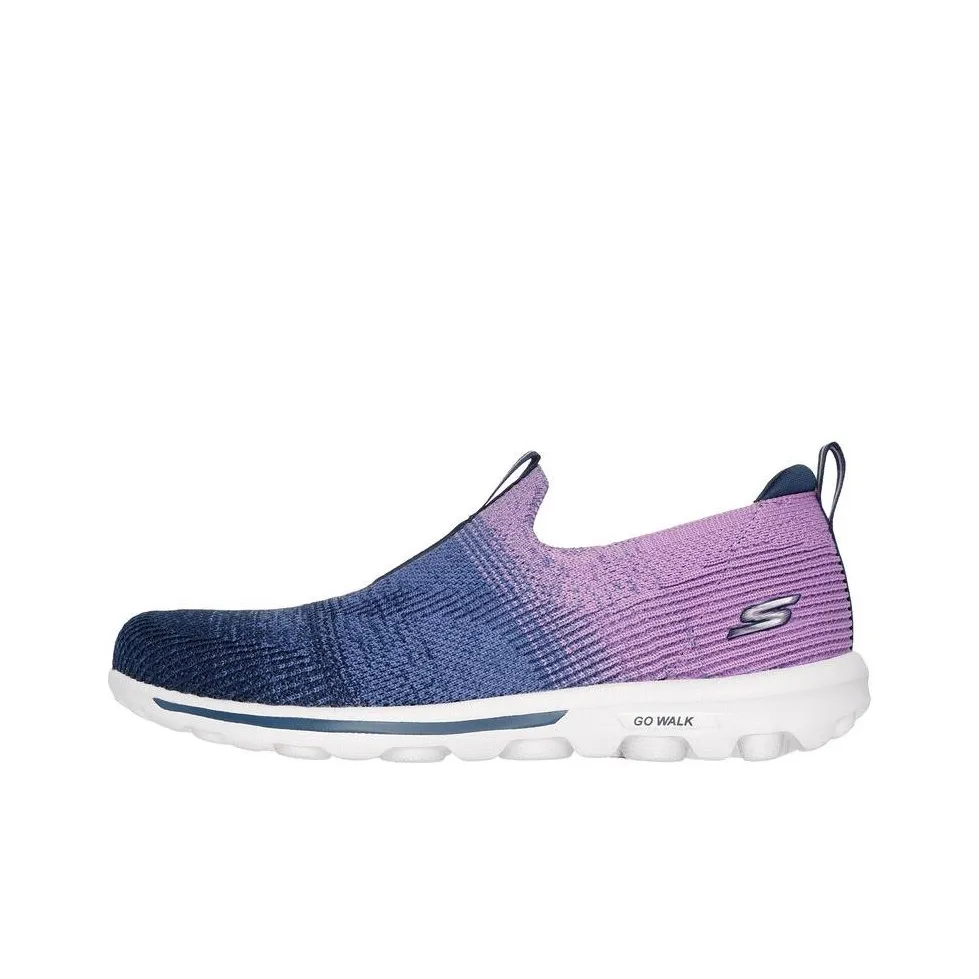 Skechers GO WALK Collection Low Top Casual Shoes Women's Blue Purple