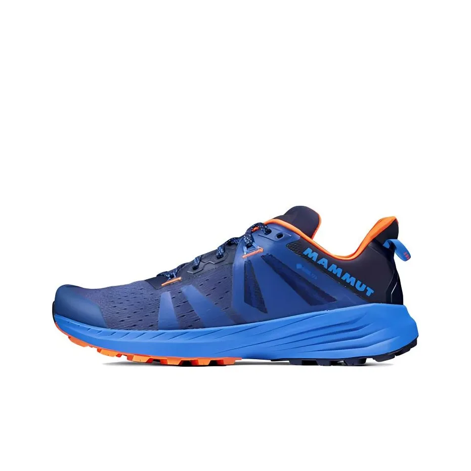 MAMMUT Saentis TR Anti Slip Wear Resistant Low Top Trekking Shoes Men's Blue Orange