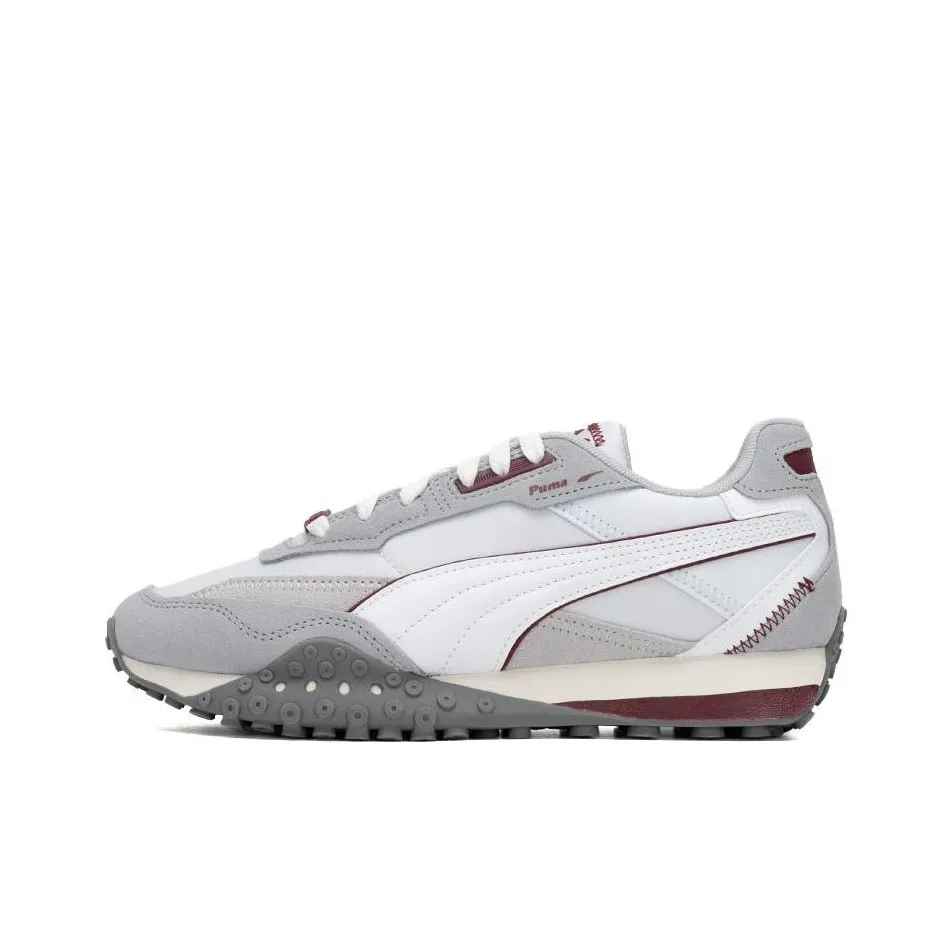 PUMA Blktop Rider Lightweight Low Top Running Shoes Unisex White Gray