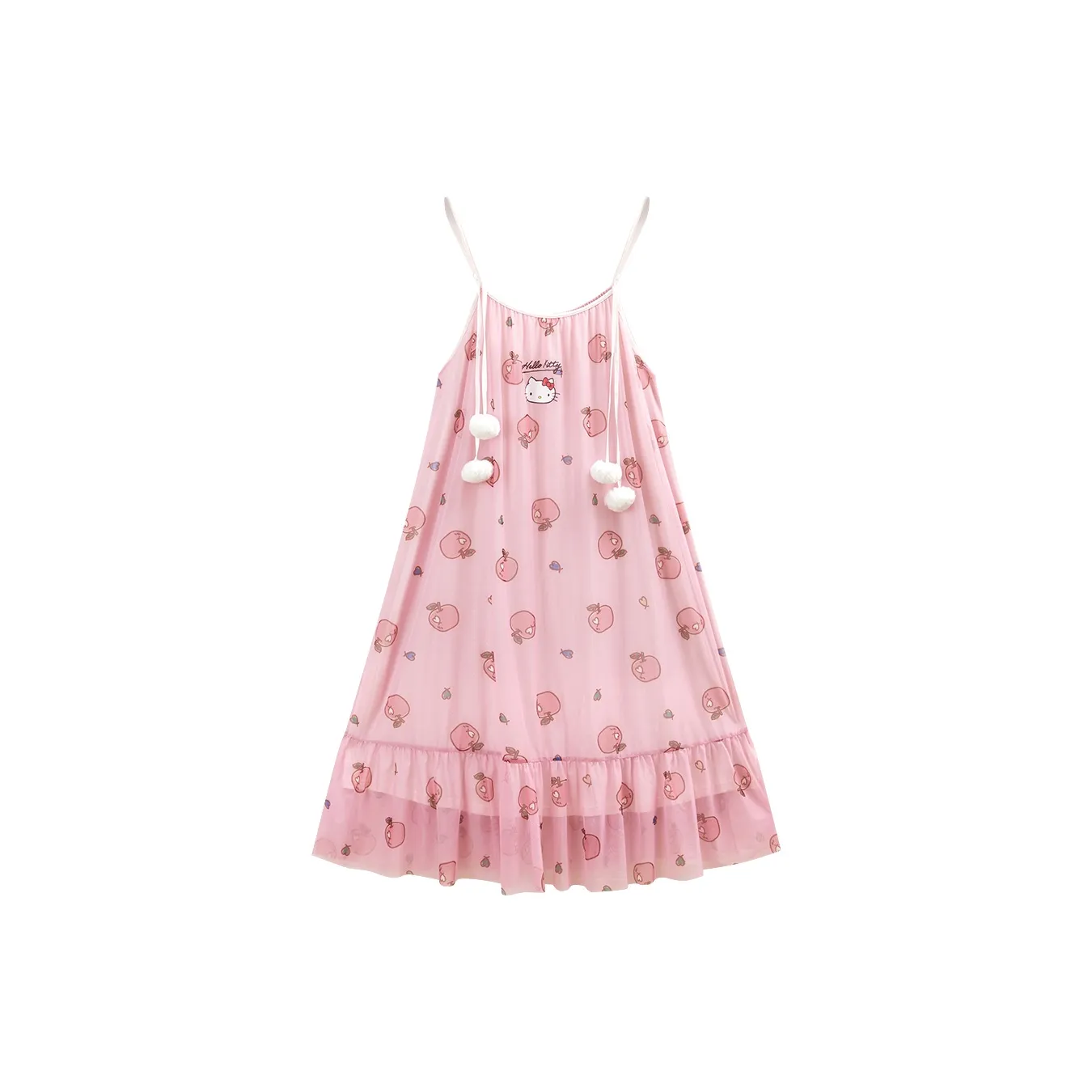 GUKOO x Hello Kitty/, Nightgown Women's Light Orange Pink