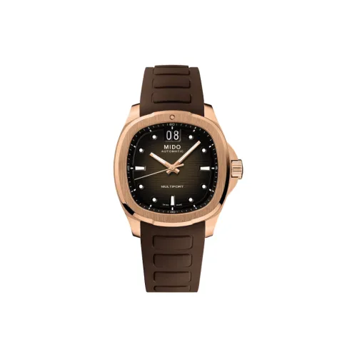 MIDO Автоматический Механический Movement Мужские Helm Часы 40mm*39,2mm*11,5mm Коричневый