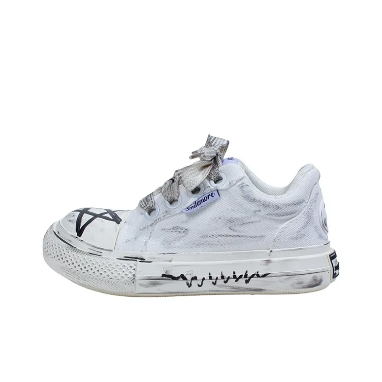BOOM GUY Canvas Shoes Unisex Low Top White