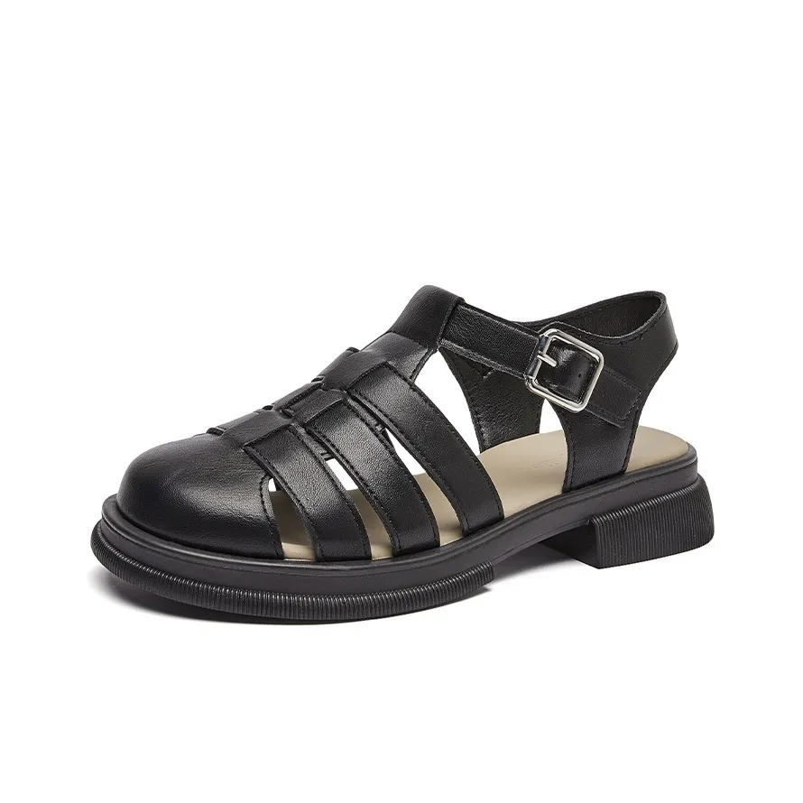 Сандалии La Chapelle в римском стиле с средним каблуком женские