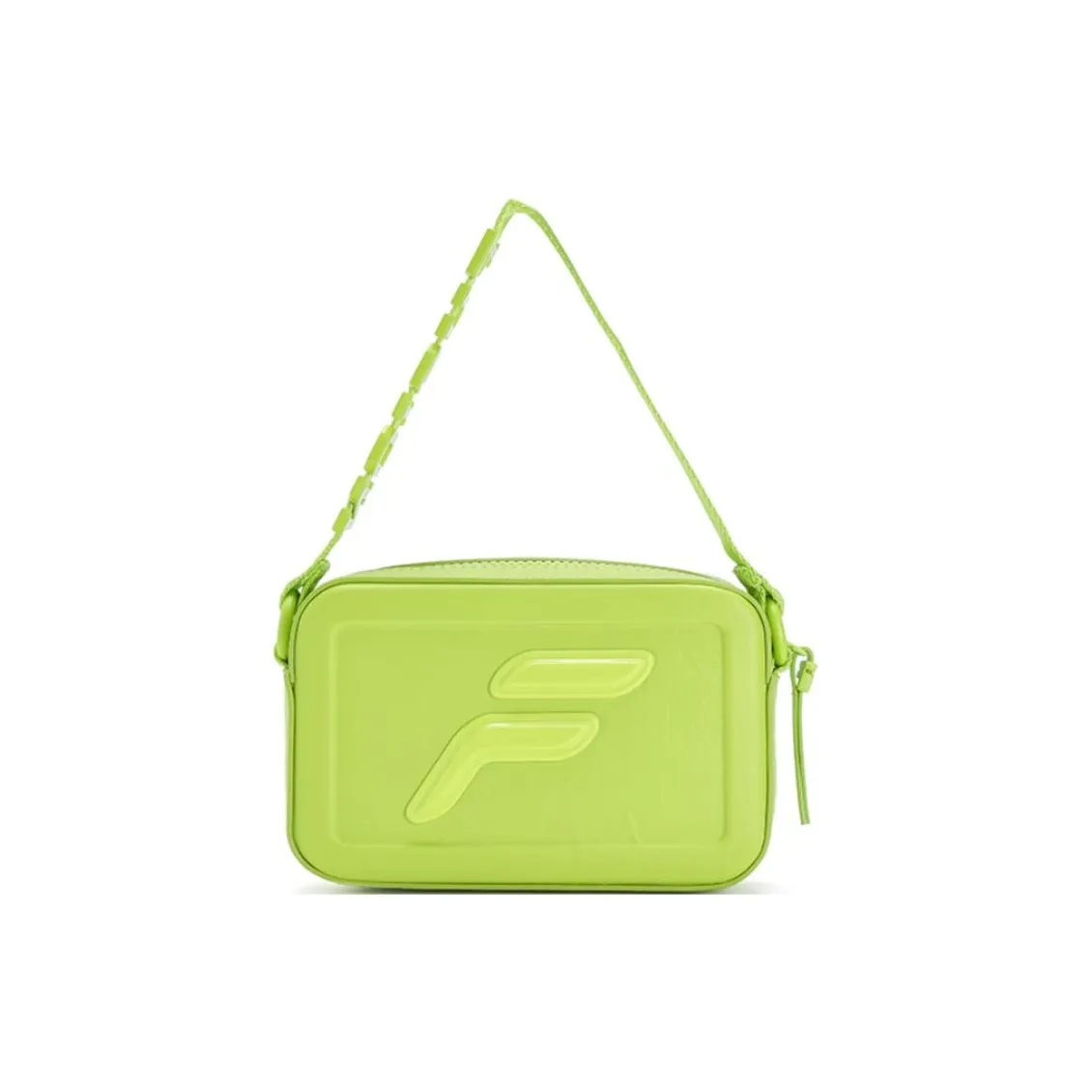 FILA FUSION Полиуретан Плечевая сумка Сумка Экстра Маленькая Женская Флуоресцентная Желто-Зеленая