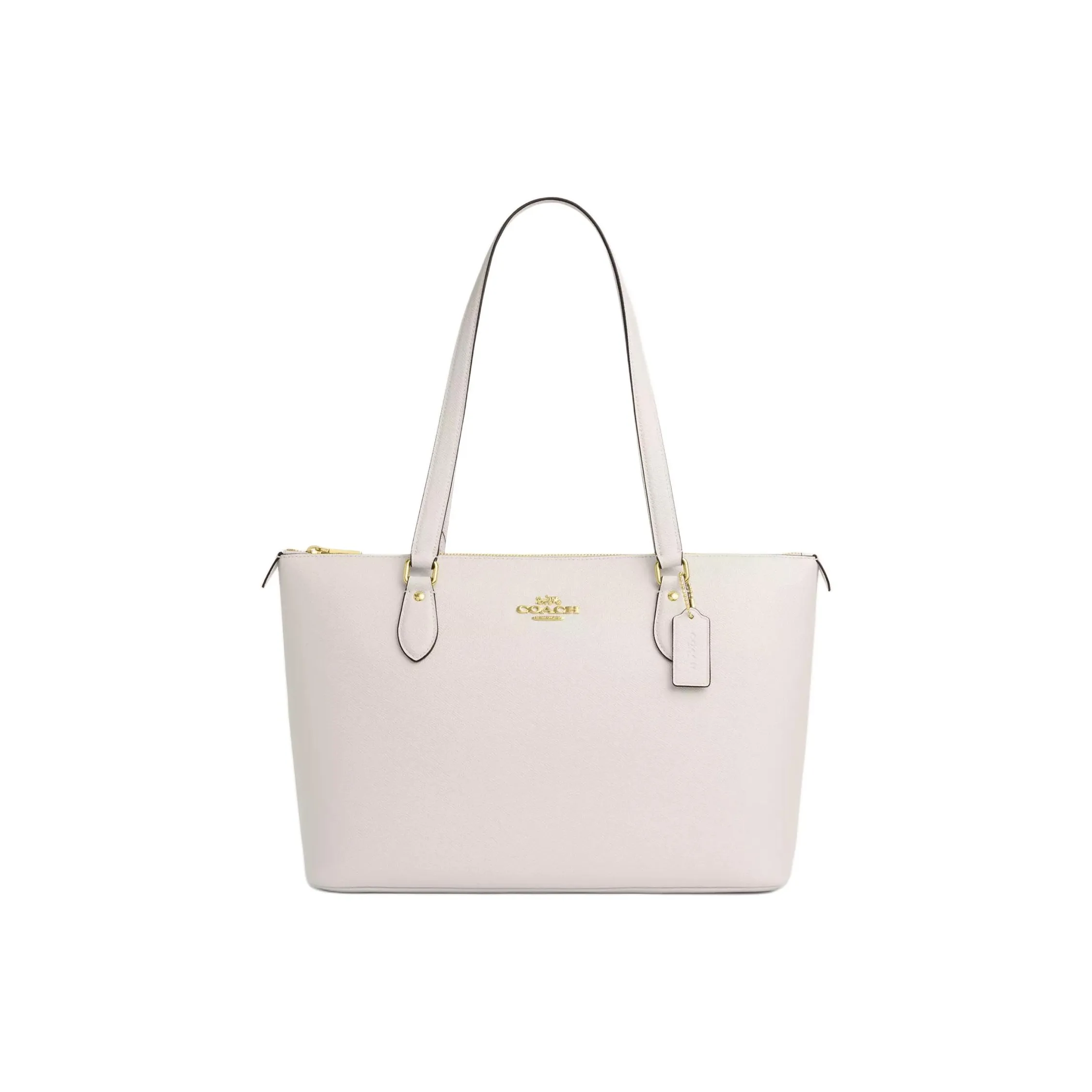 COACH Gallery Recycled Leather Tote Bag, Shopping Bag, Shoulder Bag, Handbag Large Size Women's White