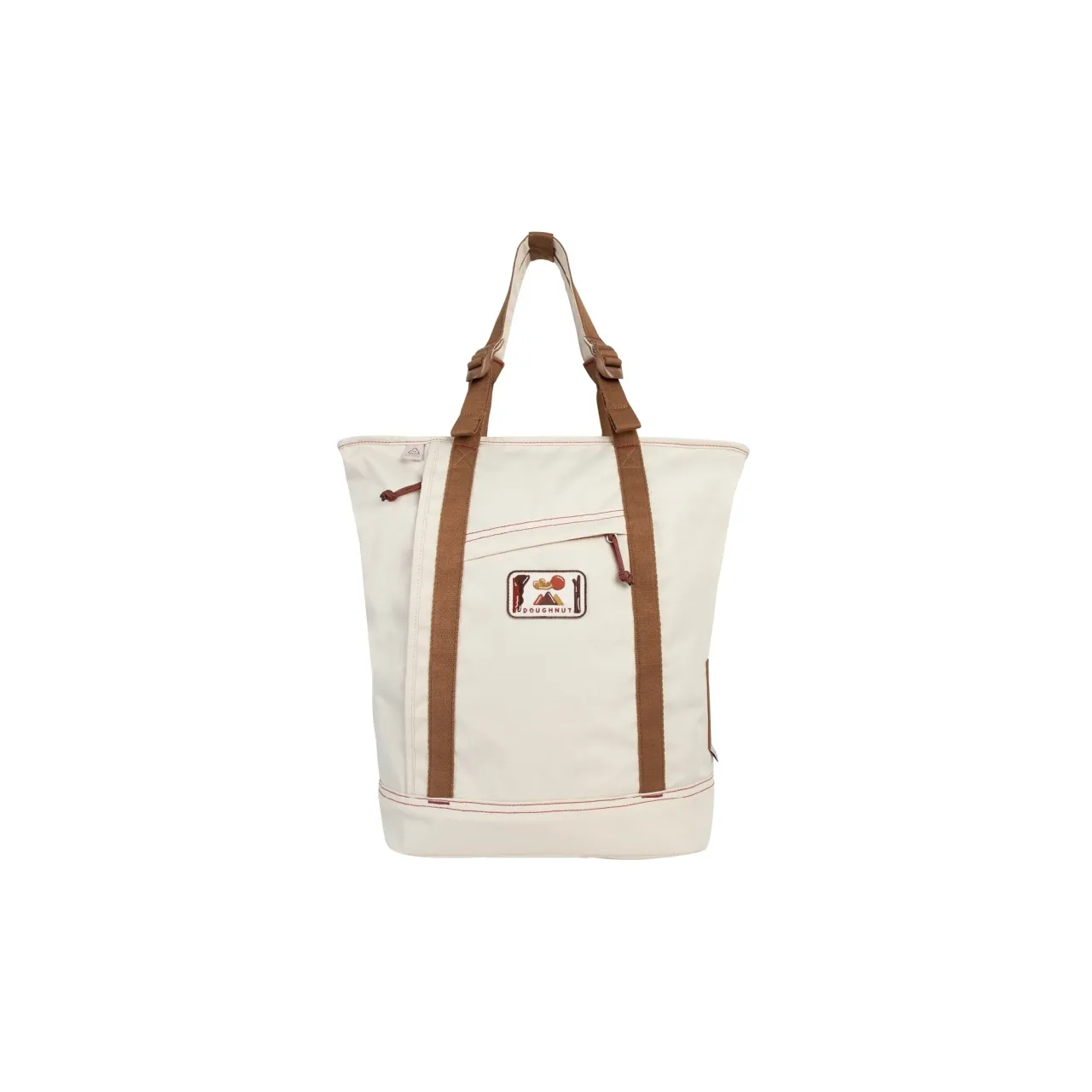 Doughnut Polyester With Natural Leather Backpack Large Size Unisex Multicolor