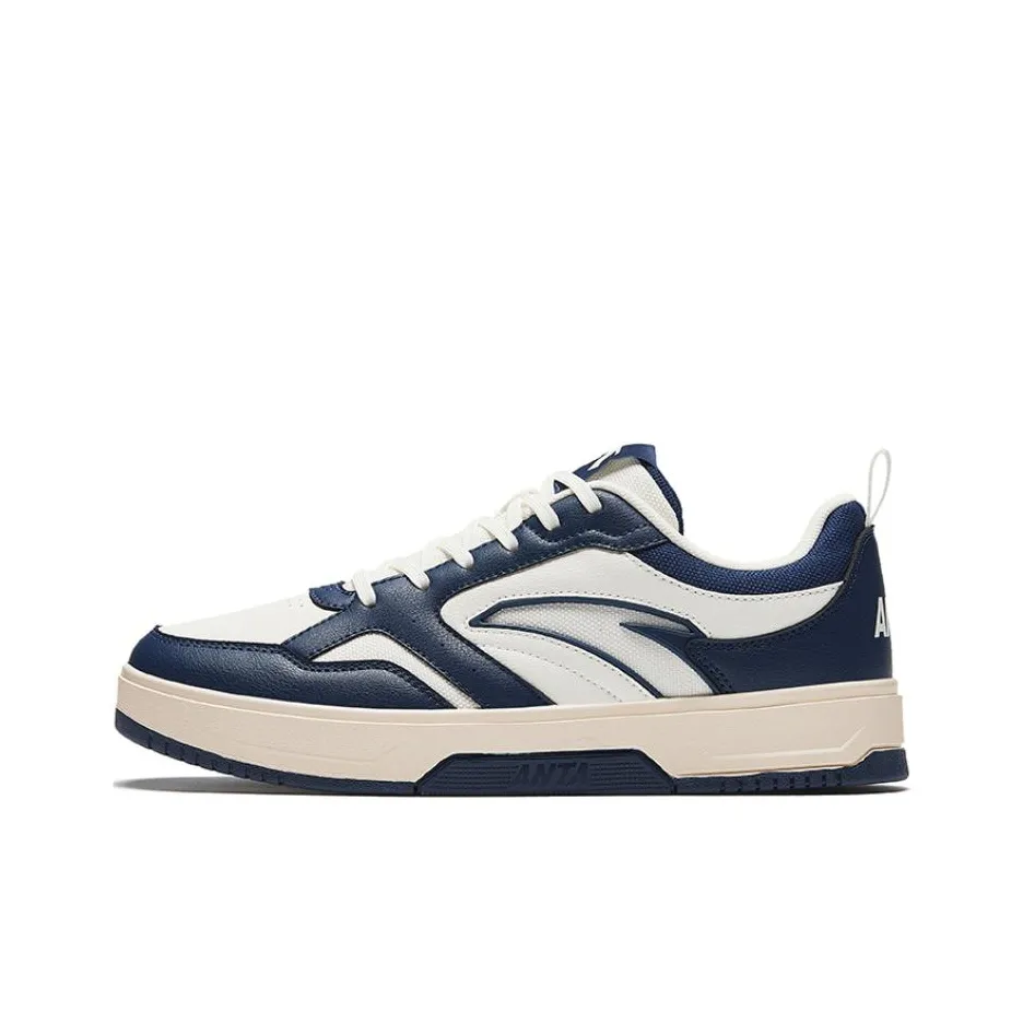 Anta Life Collection Anti-Slip Wear-Resistant Low-Top Skateboard Shoes Men's Blue White