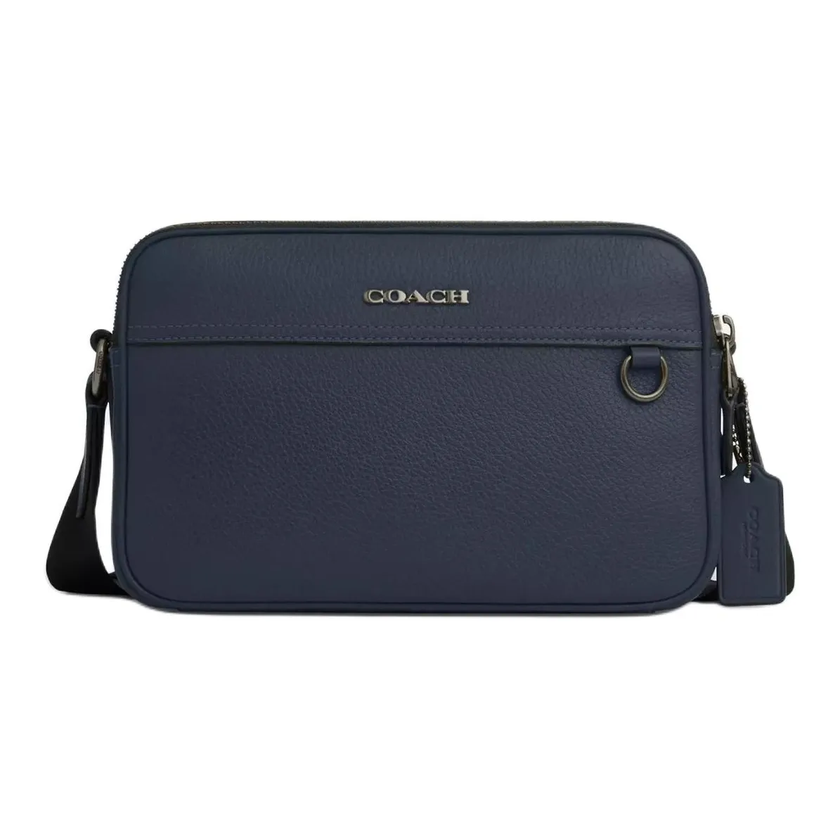 COACH Graham Кожа с Гладкой Телячьей Кожей Сумка через плечо Средний Мужская Джинсовая Синяя