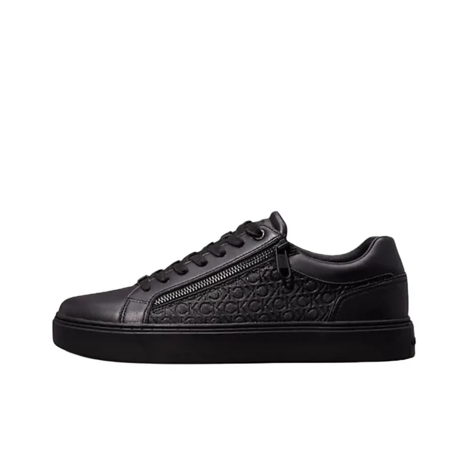 CALVIN KLEIN Low Top Skateboard Shoes Men's Black