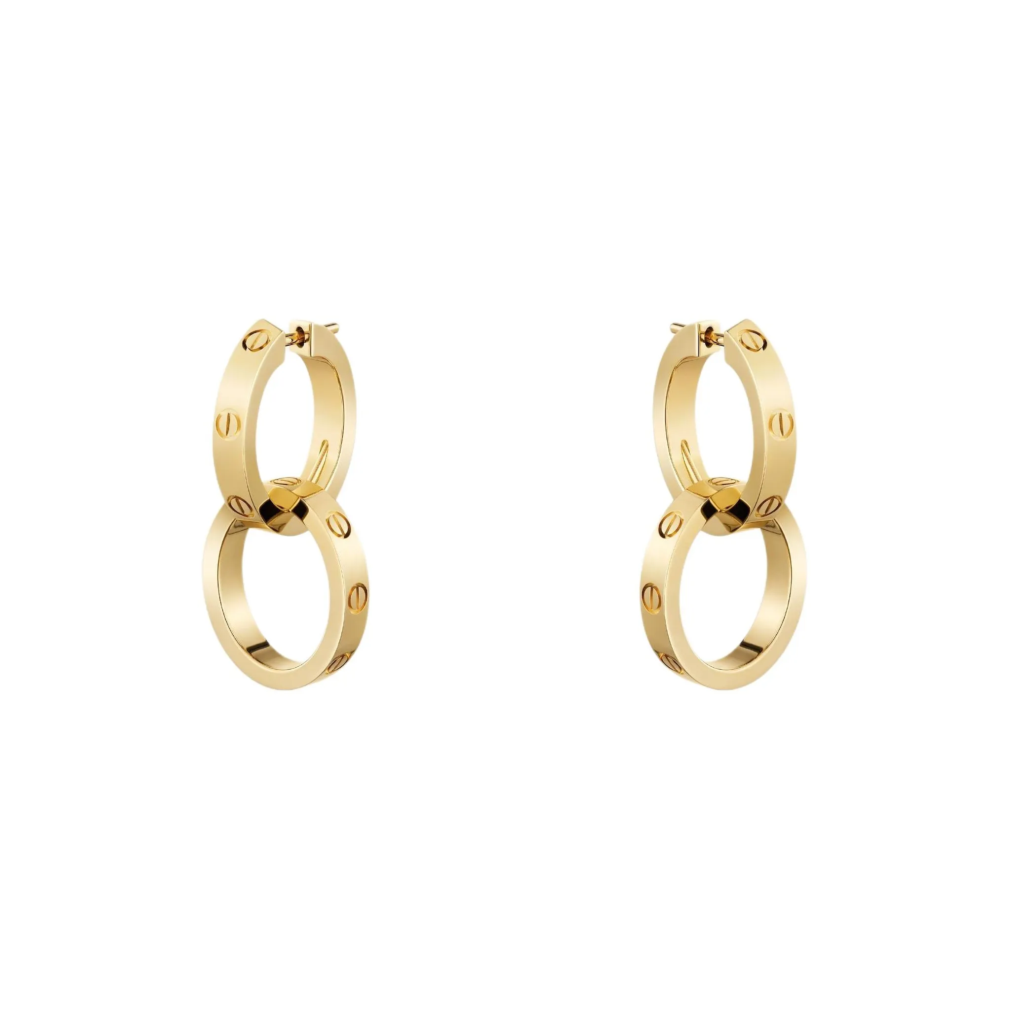CARTIER 18K Yellow Gold Earrings Women's Gold