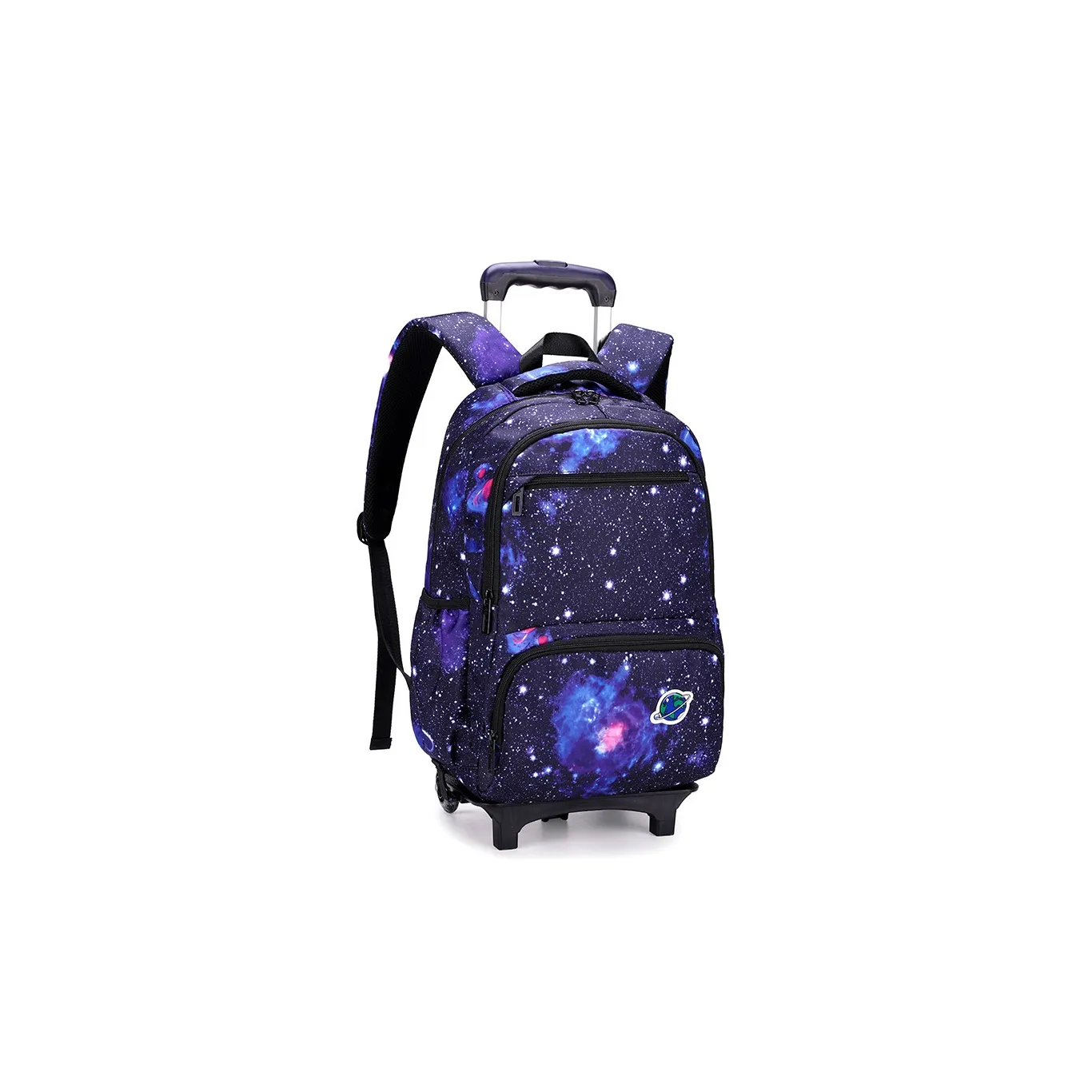 Natural Fish Nylon Pull Handle Backpack Regular Black Dark Blue Sky Blue