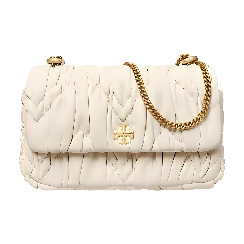 TORY BURCH Kira Leather Handbag, Shoulder Bag Mini Women's White
