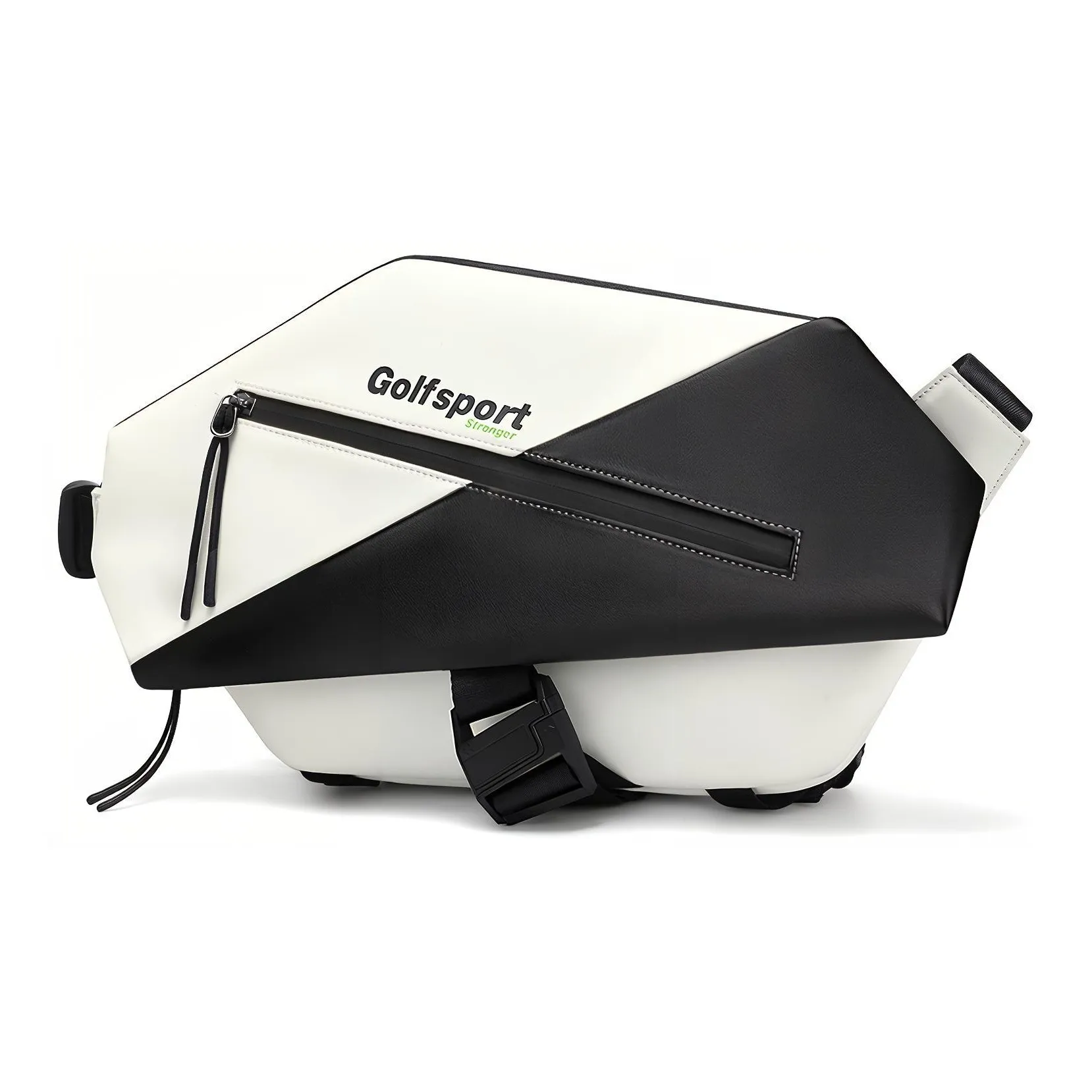 GOLF Leather Sling Bag, Shoulder Bag Tubas Unisex Black & White