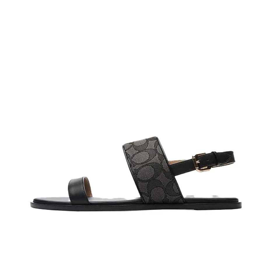 COACH Harley Strap Sandals Women's Black