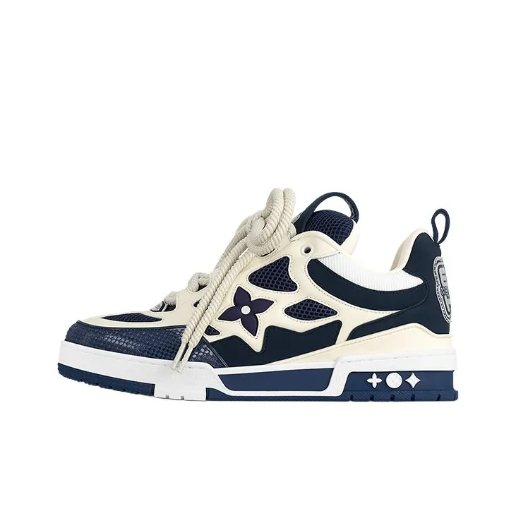 LOUIS VUITTON Skate Low Top Skateboard Shoes Women's Marine Blue