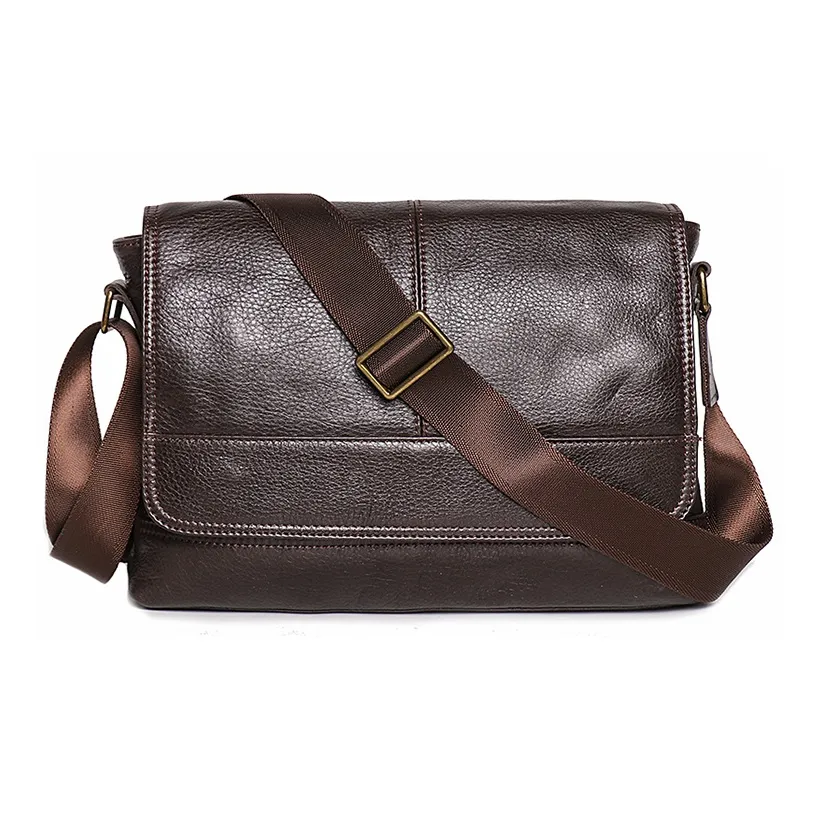 DOSRFINI Cow Leather Shoulder Bag Crossbody Bag Regular Men's Black/Coffee