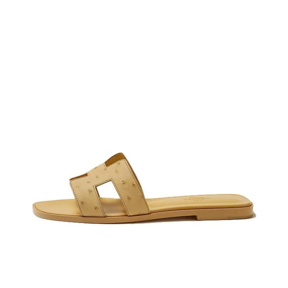 HERMES Slide Slippers Women's Yellow
