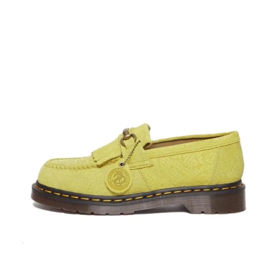 Dr. Martens Adrian Snaffle Repello Emboss Suede Kiltie Loafer 'Moss Green'
