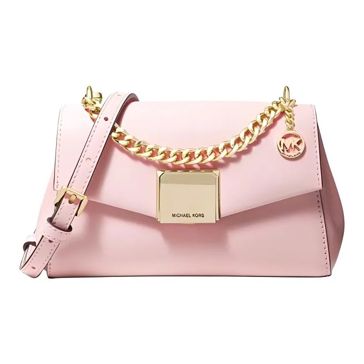 MICHAEL KORS Lita Leather Shoulder Bag Crossbody Bag Small Size Women's Cherry Blossom Pink