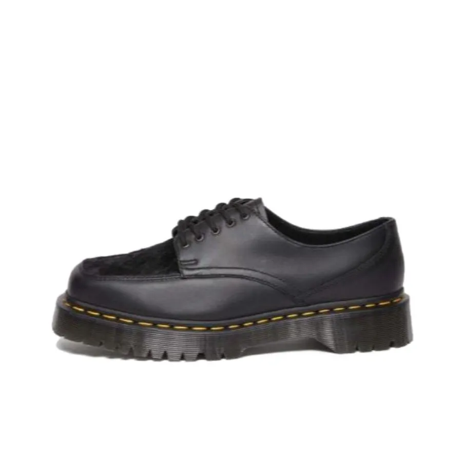 Dr. Martens 5 Eye Bex Square Toe Hair On & Leather Shoes 'Black' Women's