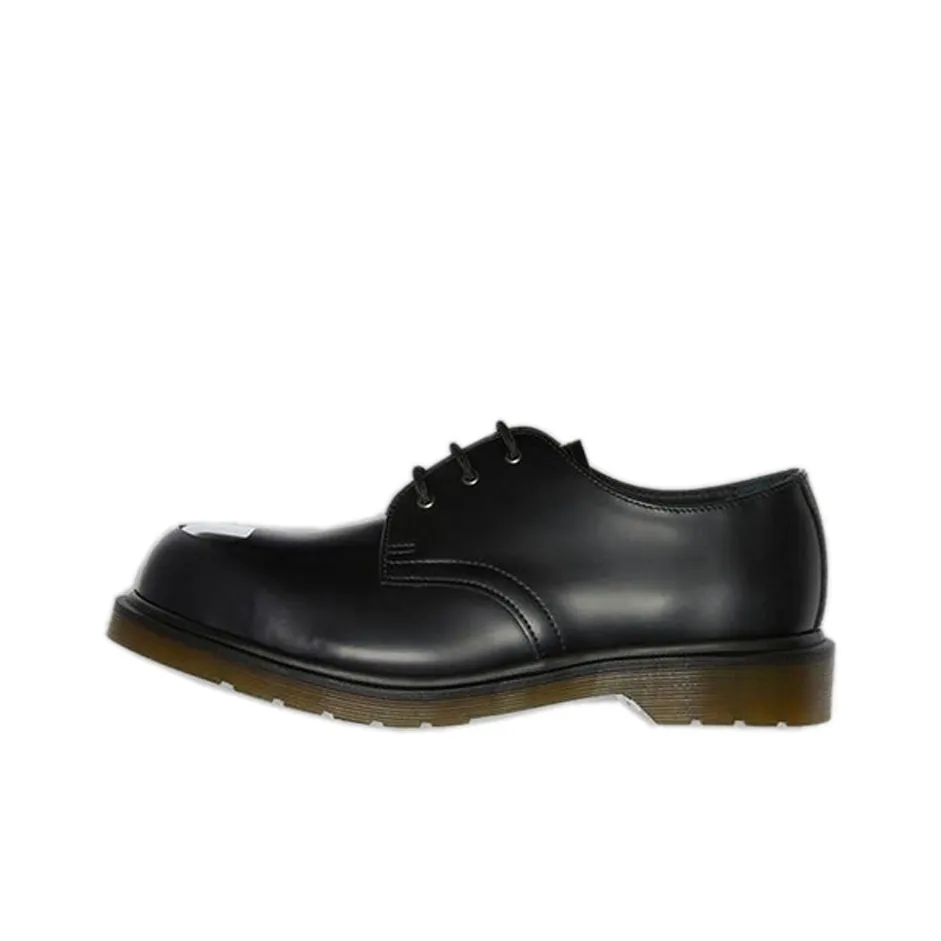 Dr.Martens Casual Leather Shoes Men's Low Top Charcoal Black