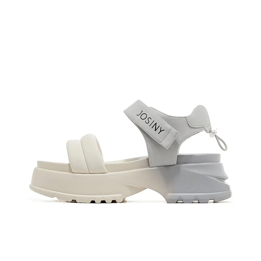 JOSINY Beach Sandals Women's Greige
