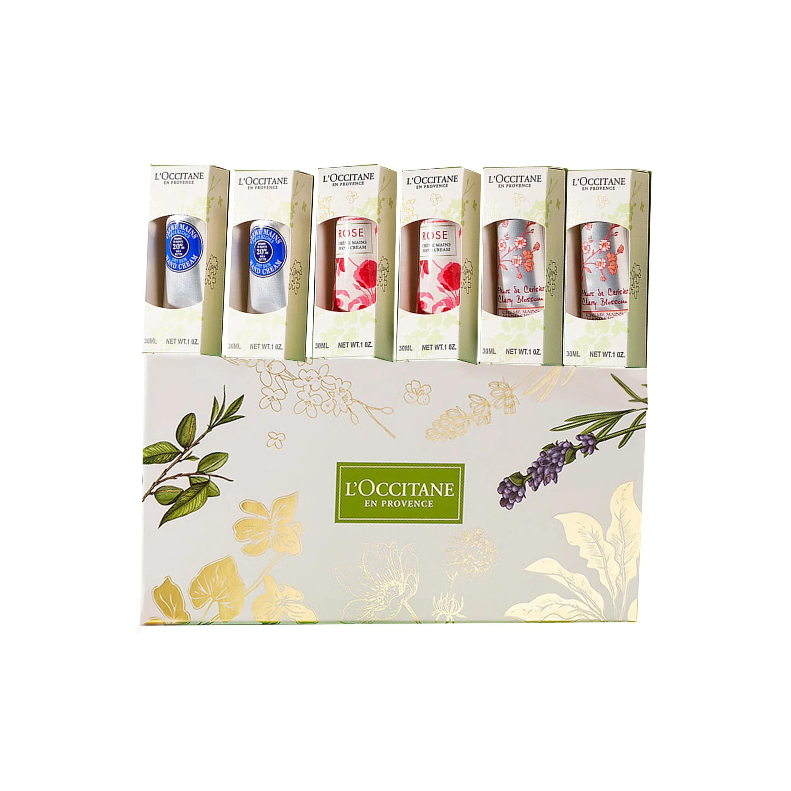 L'OCCITANE Ограниченная коллекция Коробка Крем для рук Nutritious Moisturizing 30 мл * 6