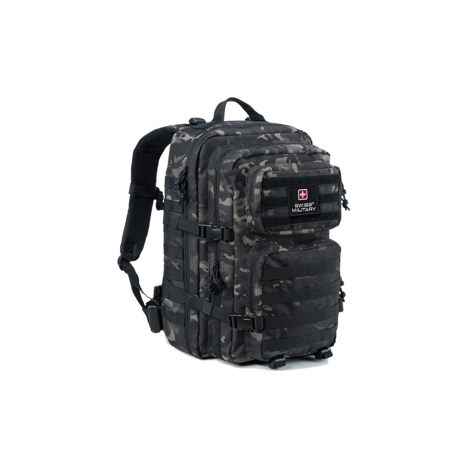 SWISS MILITARY Oxford Backpack Regular Unisex Black/Army Green