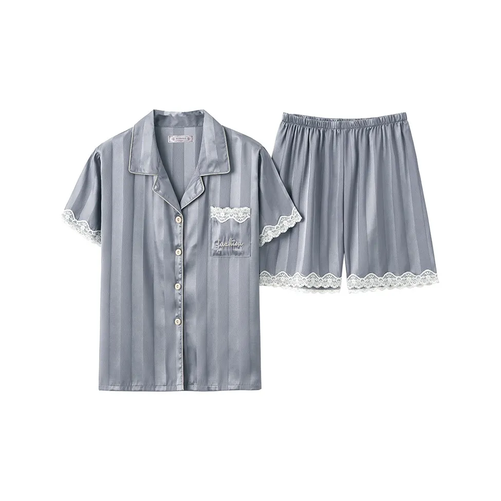 Sleep Pajama Set For Students In Dormitories, Home, Outerwear Ready Unisex Combo Set Blue