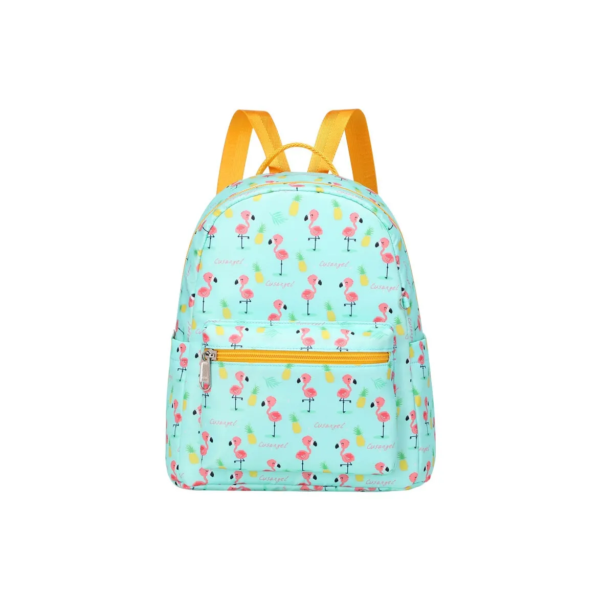 MOK Нейлон Студенческая Сумка Унисекс Зеленый Фламинго Фиолетовый Розовый Lettering Розовый Желтый Розовый Фиолетовый Акценты Глубокий Фиолетовый Галактический