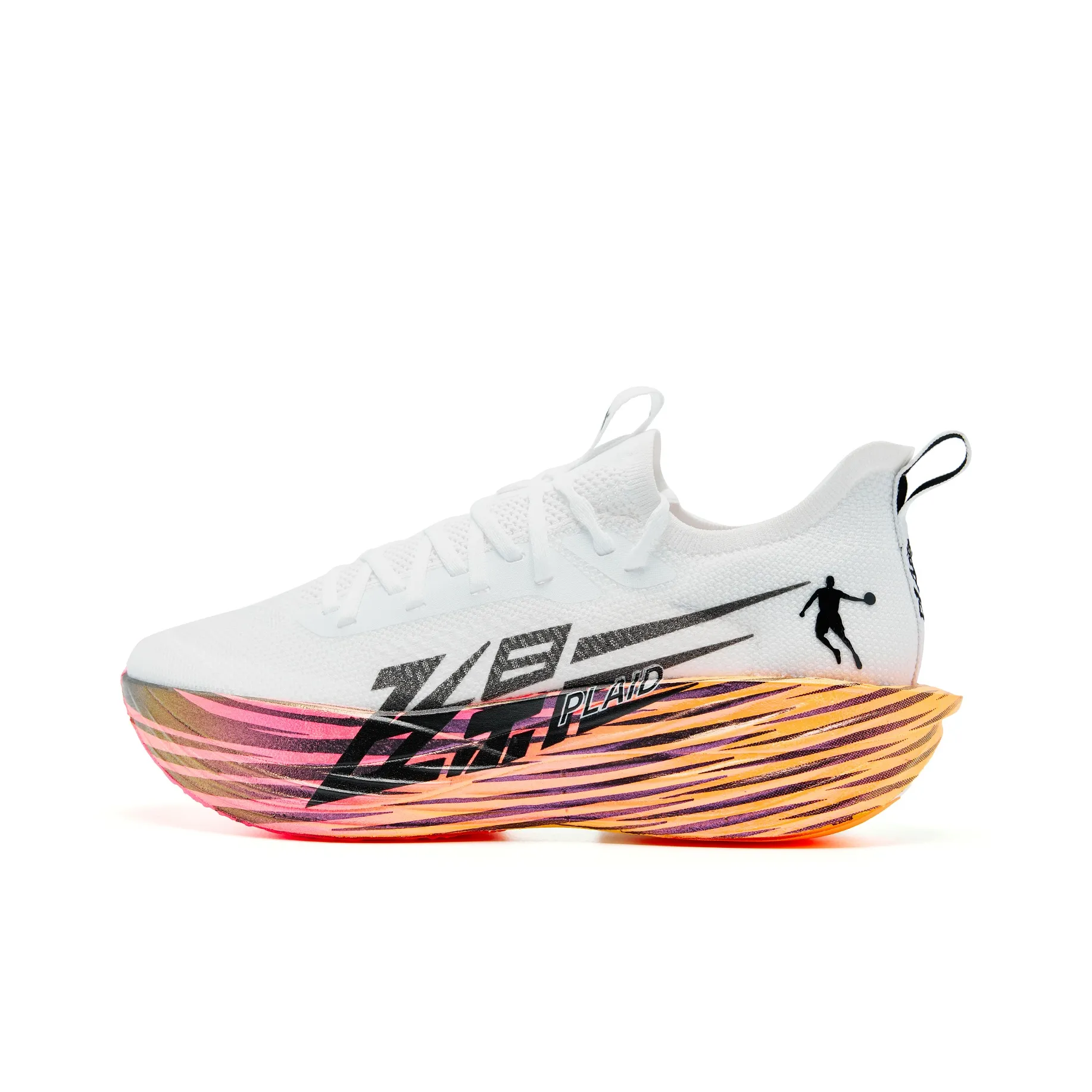 QIAODAN Flying Shadow PLAID 1.5 Running Shoes Men's Low Top Jordan White Neon Pink