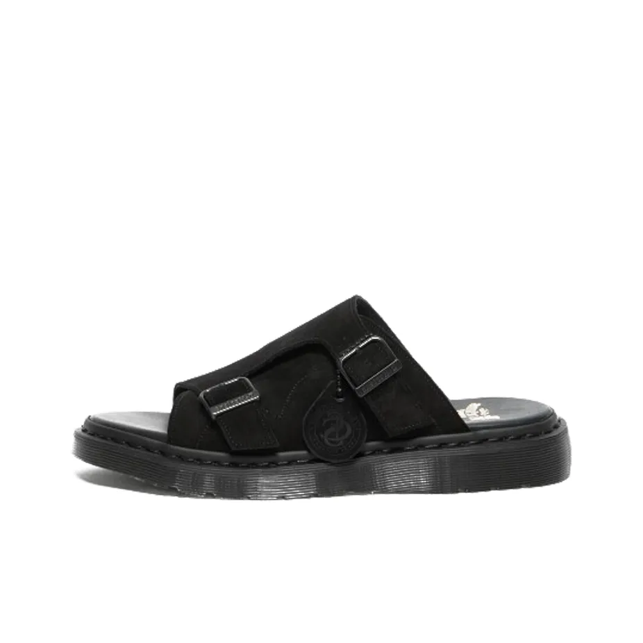 Dr.Martens Rubber Sole Slip Resistant Slide Slippers Unisex Black
