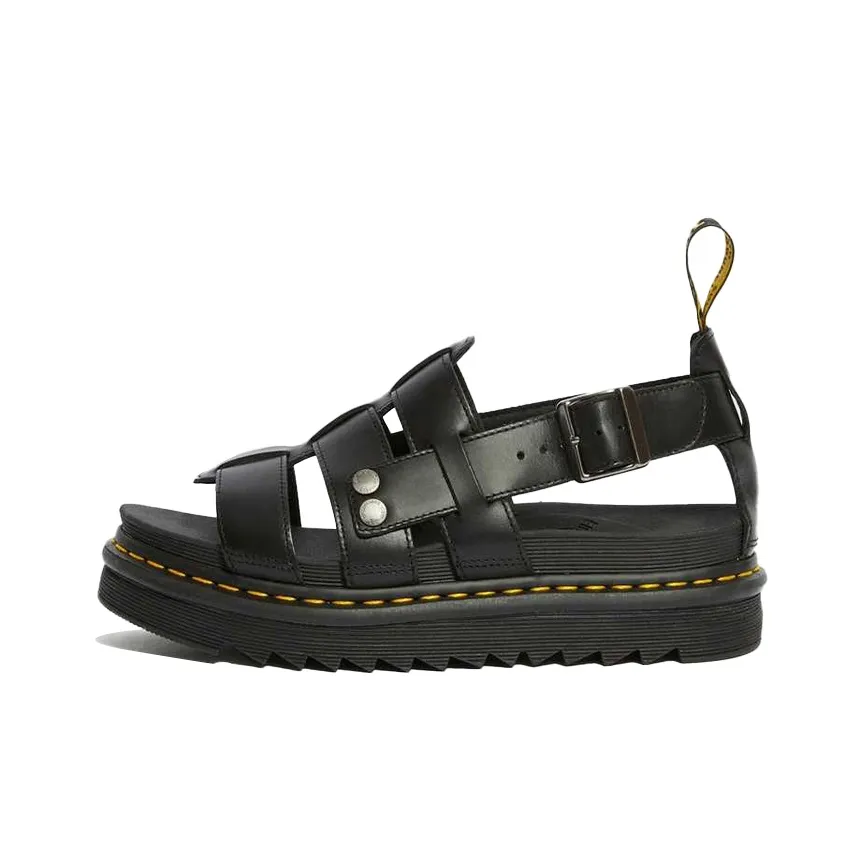 Dr.Martens Terry Leather Black Sandals
