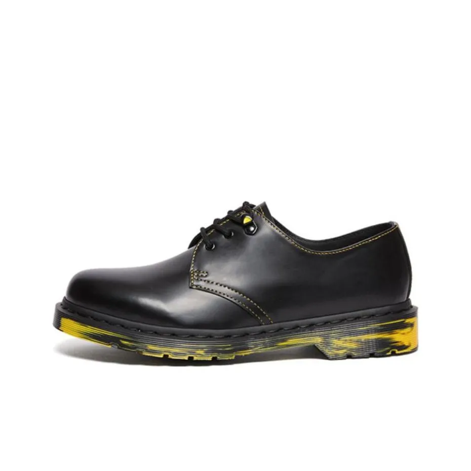 Dr.Martens 1461 Marbled Sole Leather Oxford Shoes 'Black Yellow'