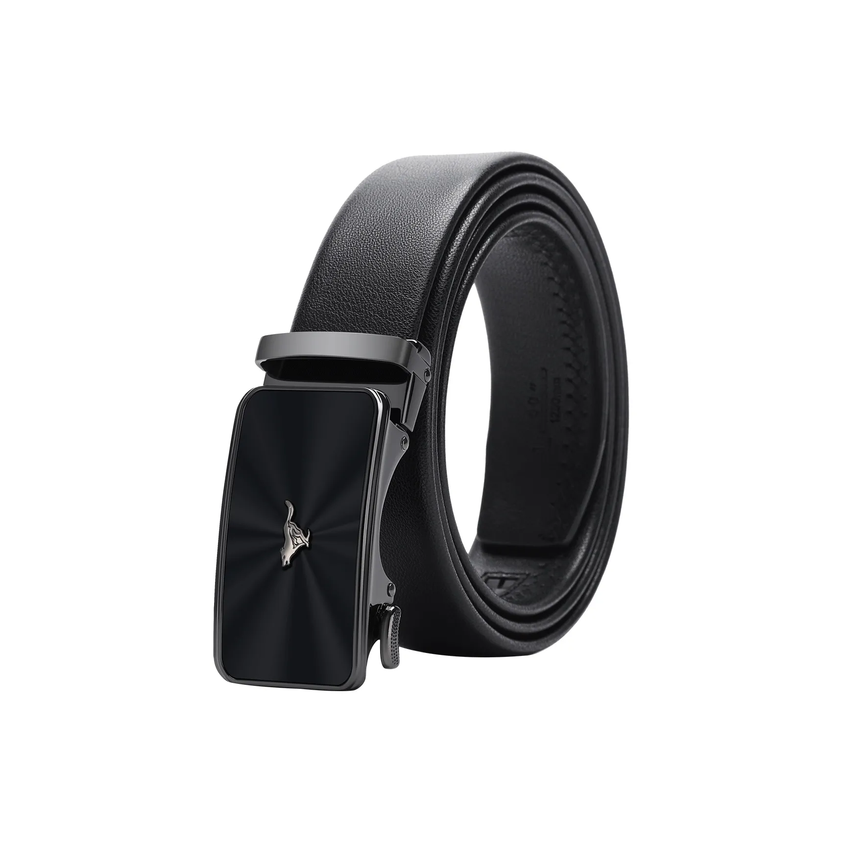 SEPTWOLVES Automatic Buckle Elastic Pants Belt Leather Belts Men's Width  3.5cm