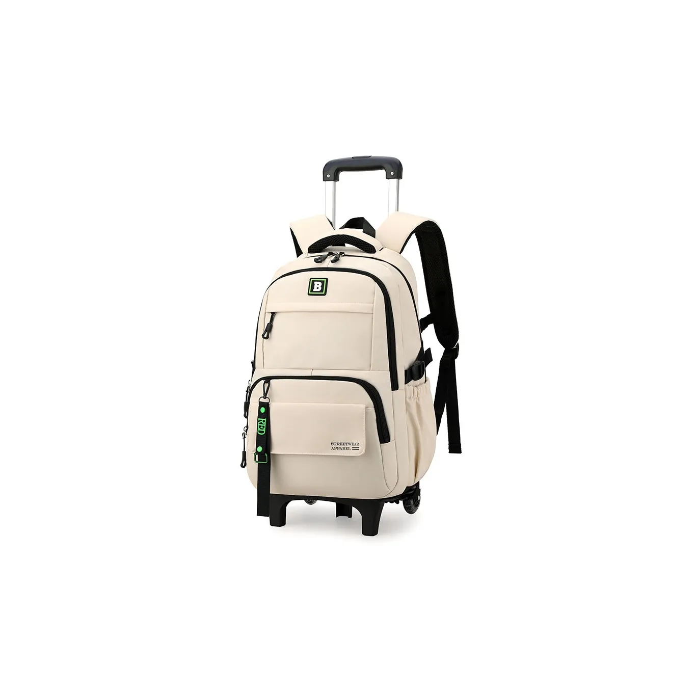 Natural Fish Nylon Pull Handle Backpack Regular Unisex Beige Yellow Dark Gray Light Gray Black