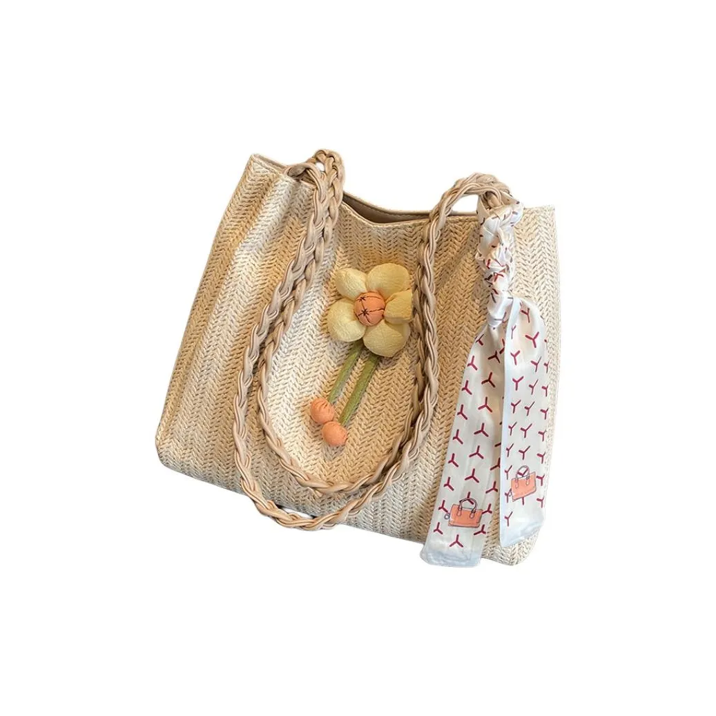 RKM Ткань Тоут Сумка Сумка для покупок Сумка на плечо Стандартная Унисекс Белый Хаки