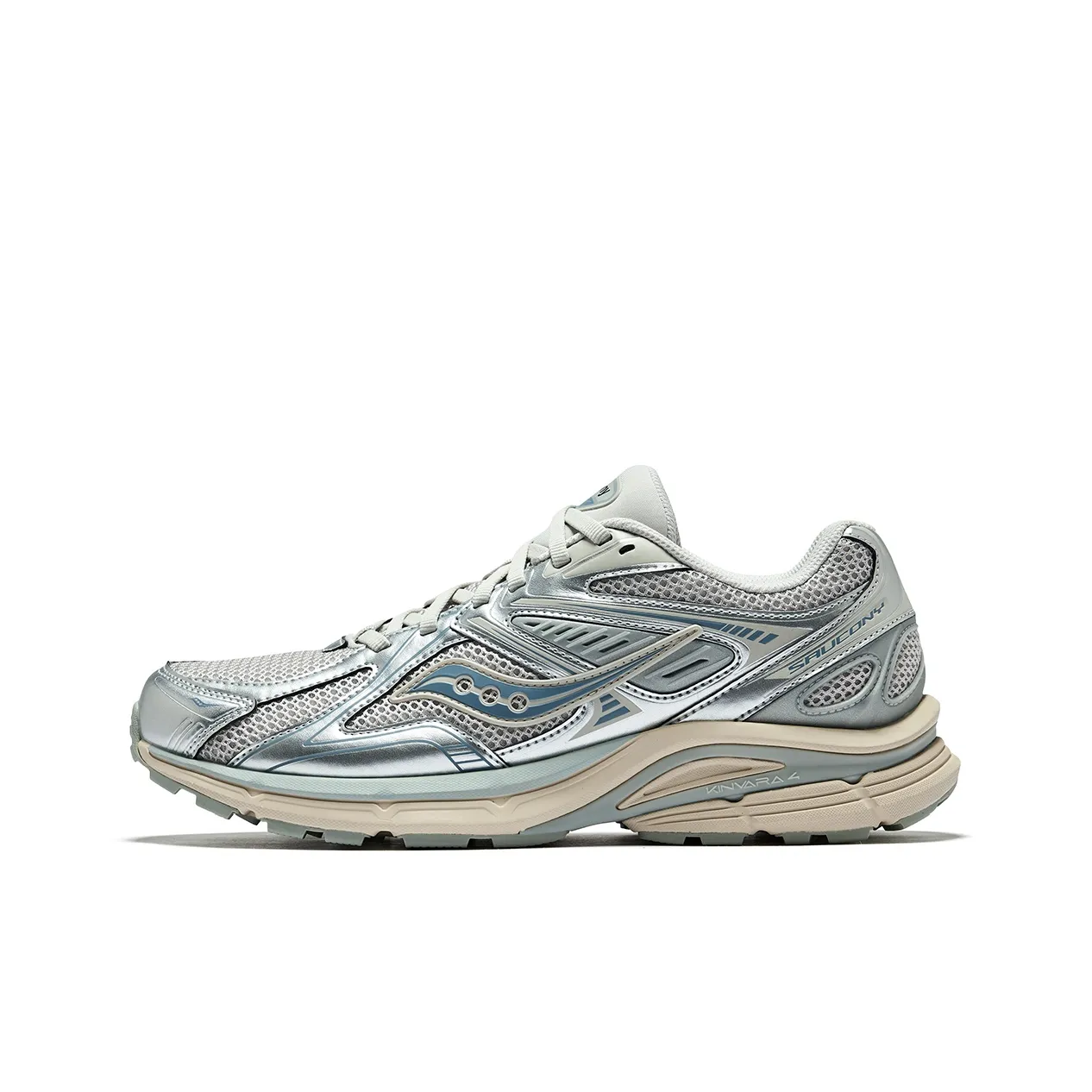 Saucony Kinvara Elite 4 Running Shoes Unisex Low Top Gray Silver Blue